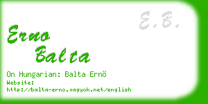 erno balta business card